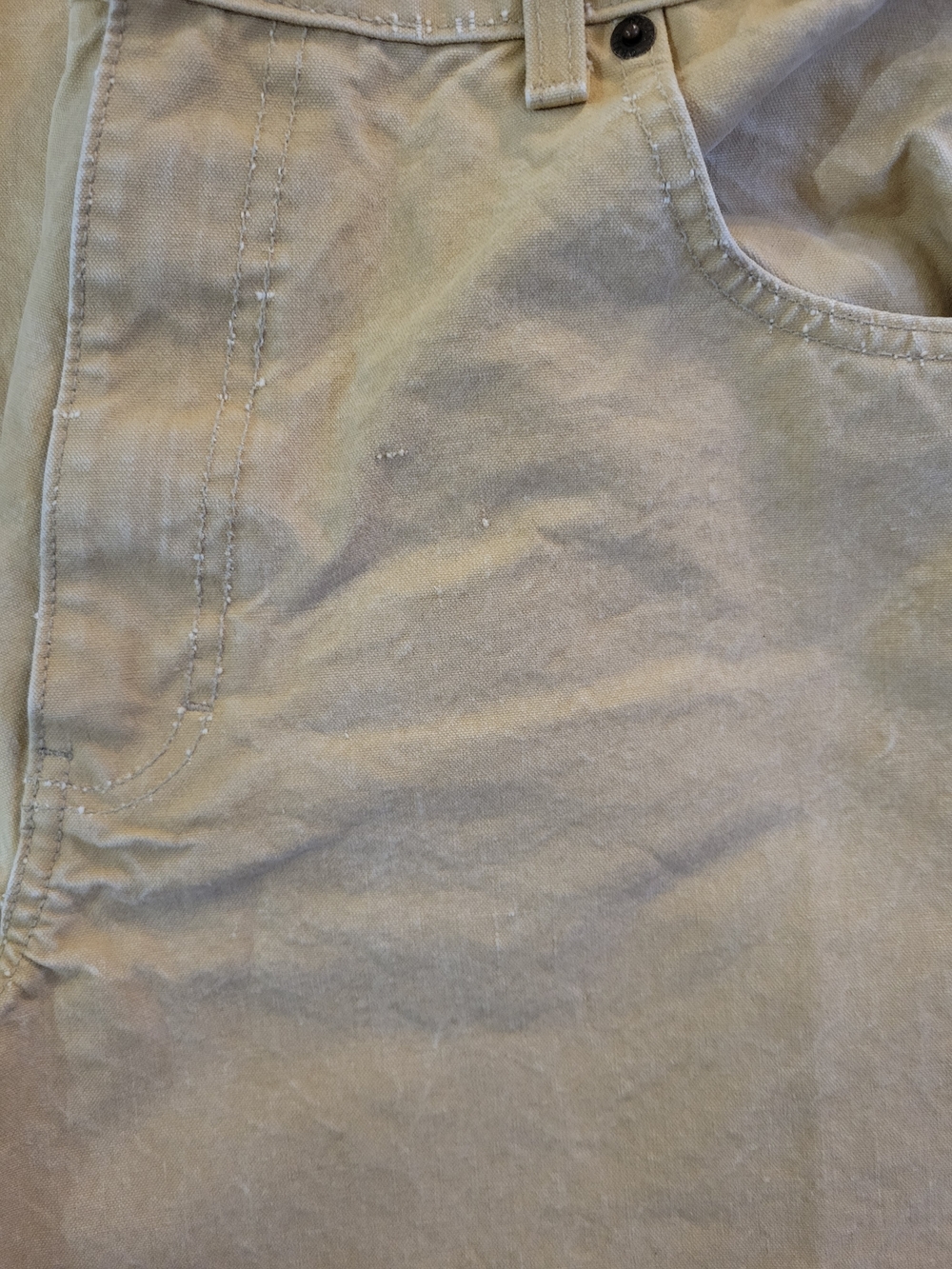 Orvis Beige Tan Chino Khaki Straight Leg Utility Pants, Size 34x32 / 34HX - Picture 9 of 11